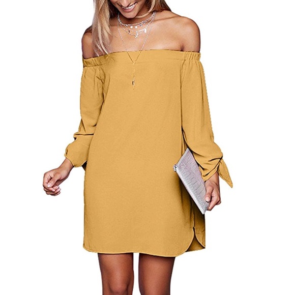 Beautiful women casual off shoulder dress - Picture 4 of 8